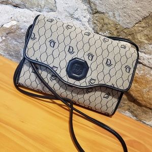 Christian Dion signature blue vintage crossbody